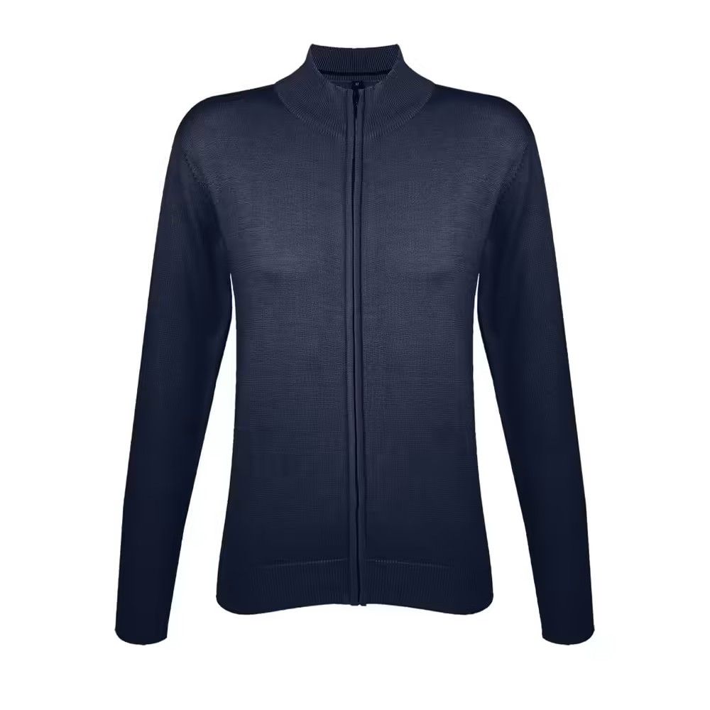 Schmal geschnittene Strickjacke mit Reißverschluss