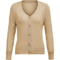 Struktur-Strickjacke mit V-Ausschnitt