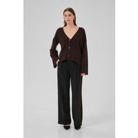 Lockere Strickjacke mit V-Ausschnitt
