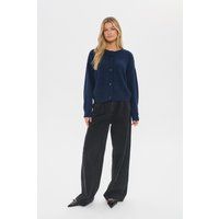 Glitzer-Strickjacke mit Rundhalsausschnitt