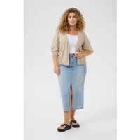 Leichte Pointelle Baumwollstrickjacke