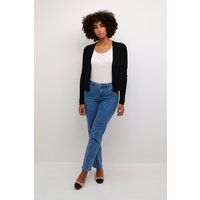 Essentielle feingestrickte offene Strickjacke