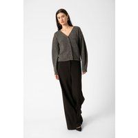 Cardigan mit V-Ausschnitt und Wollanteil