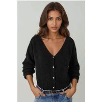 Vielseitiger V-Ausschnitt-Cardigan mit Wendefunktion
