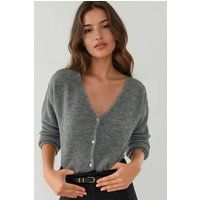 Ultraweicher Wende-Cardigan mit V-Ausschnitt