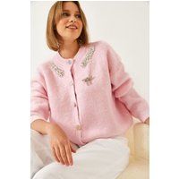 Verzierter Cardigan mit Rundhalsausschnitt