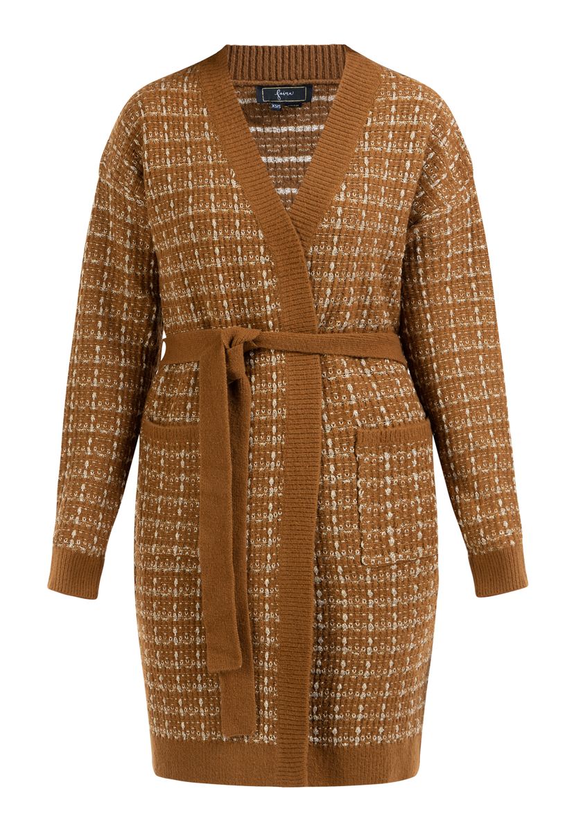 Strukturierter Bouclé-Longcardigan