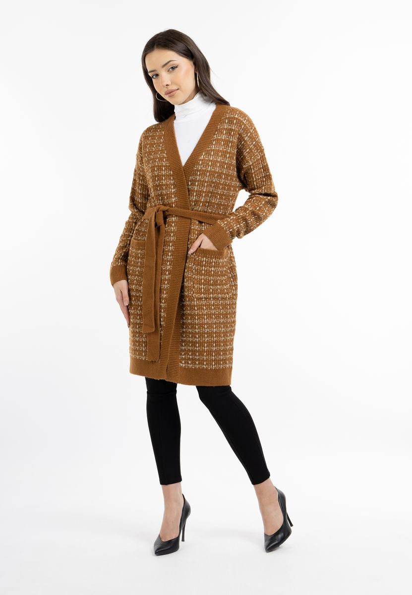 Strukturierter Bouclé-Longcardigan