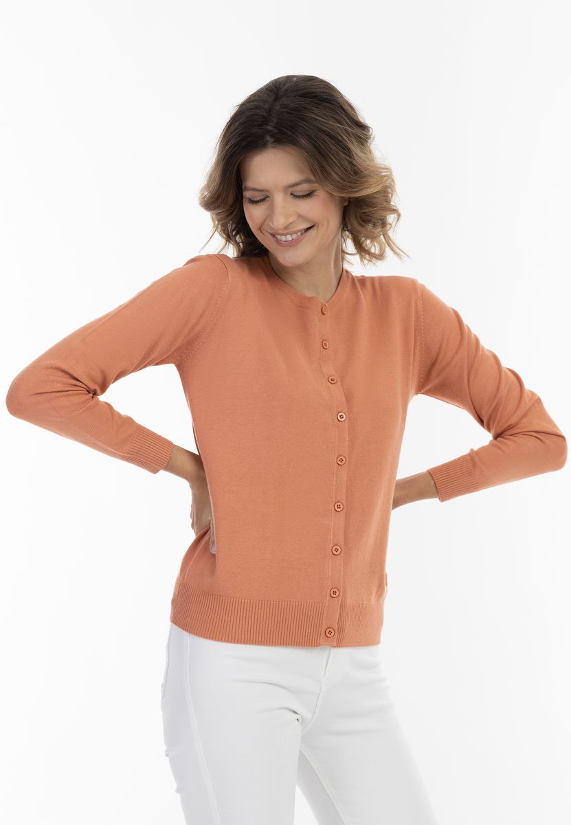 Klassischer Cardigan mit Rundhalsausschnitt