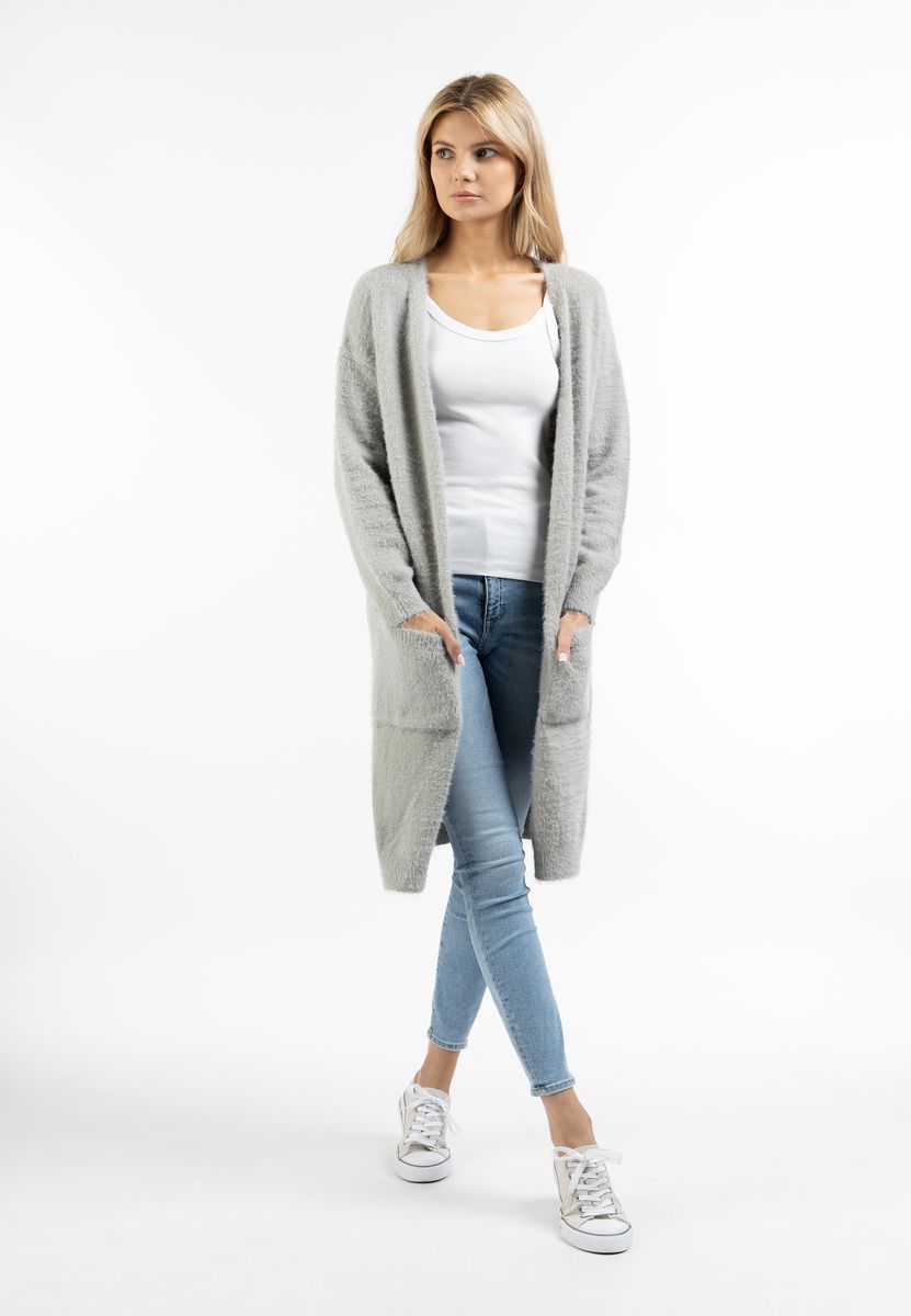 Weicher Long-Strickcardigan mit Taschen