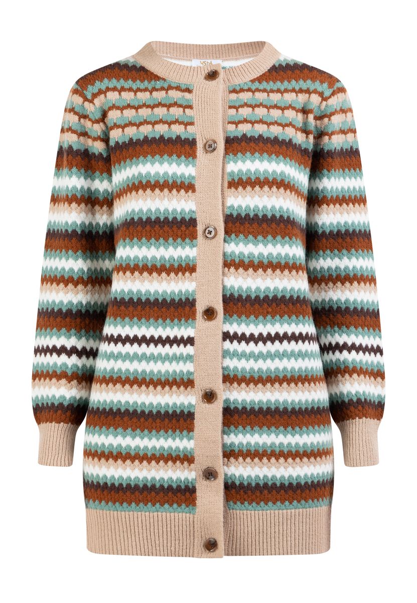 Gemusterter Cardigan im Retro-Look