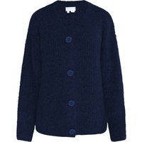 Oversized V-Ausschnitt Rippstrick-Cardigan