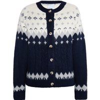 Strickcardigan mit Norwegermuster