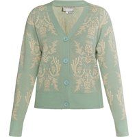 Strickcardigan mit Intarsienmuster