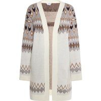 Langer Cardigan mit Norwegermuster