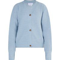 Relaxter Rippstrick-Cardigan mit V-Ausschnitt