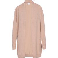 Strukturierte Offene Long-Strickjacke