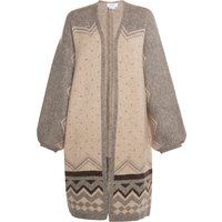 Offener Long-Cardigan mit Grafikmuster
