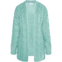 Grobstrick-Cardigan mit Zopfmuster