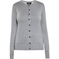 Klassischer Feinstrick-Cardigan mit Rundhalsausschnitt