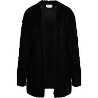 Offener Grobstrick-Cardigan mit Zopfmuster