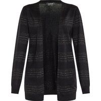 Offener Cardigan mit Metallic-Streifen