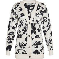 Strickjacke mit floralem Muster