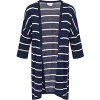 Gestreifter Strickcardigan mit offener Front
