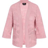 Offene Ajour-Strickjacke
