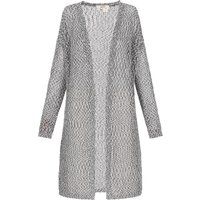 Long-Cardigan mit Lochstrickmuster