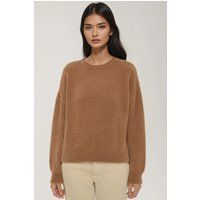 Flauschiger Soft-Touch Rundhalspullover