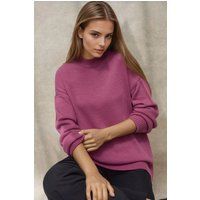 Grober Strickpullover mit Rundhalsausschnitt