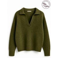 Strickpullover mit entspanntem Polokragen