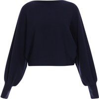 Rippstrick-Pullover mit Fledermausärmeln