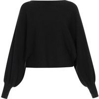 Rippstrick-Pullover mit Fledermausärmeln