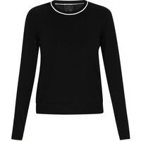 Pullover mit Kontrast-Rundhalsausschnitt