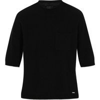 Kurzarmpullover mit Kontrastkante