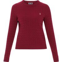 Klassischer Zopfstrick-Pullover mit Rundhals