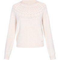 Feiner Strickpullover mit Ajourmuster