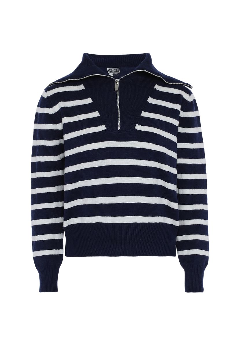 Gestreifter Maritimer Troyer-Pullover