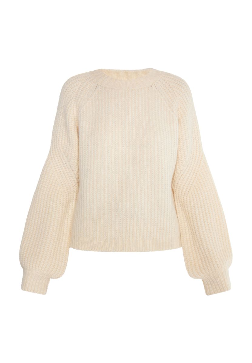 Oversized-Strickpullover mit Raglanärmeln