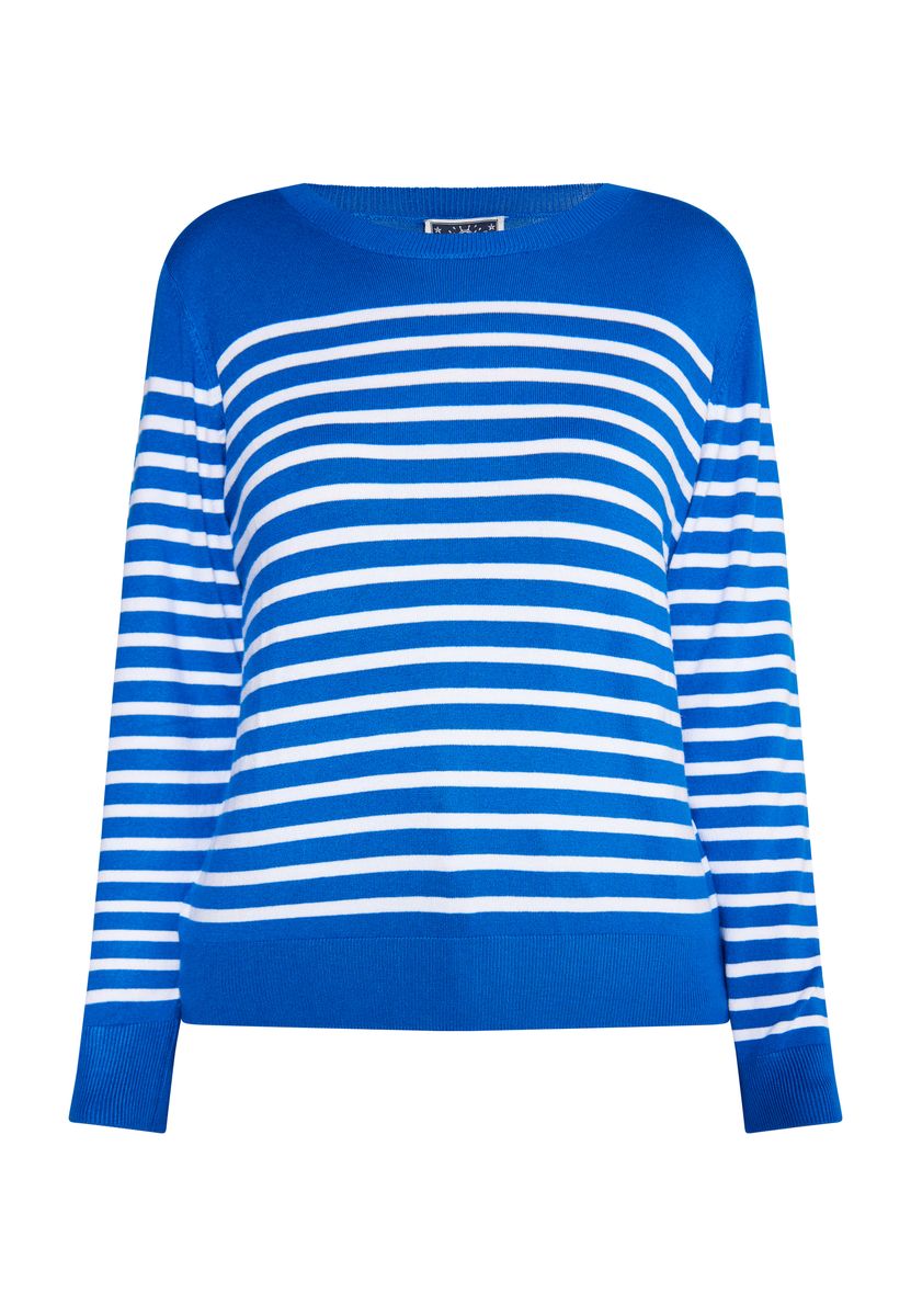 Maritimer Streifenpullover mit Rundhalsausschnitt