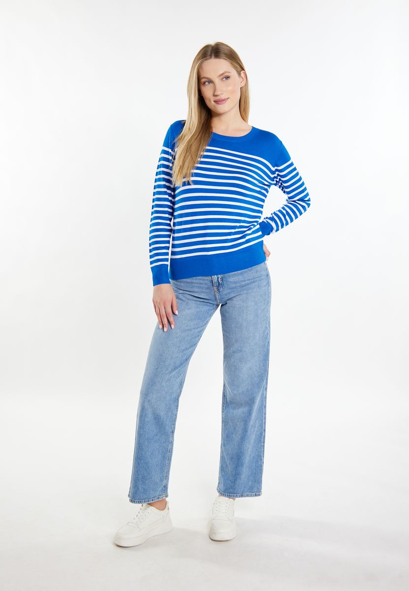 Maritimer Streifenpullover mit Rundhalsausschnitt
