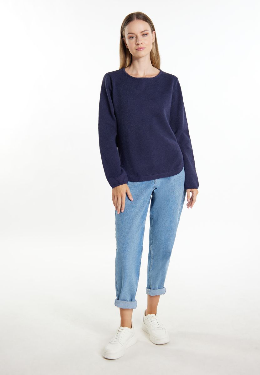 Weicher Strickpullover mit U-Boot-Ausschnitt