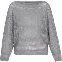 Strukturstrickpullover mit Fledermausärmeln