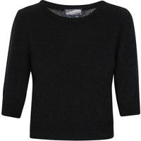 Kurzarm-Feinstrickpullover mit Rundhalsausschnitt