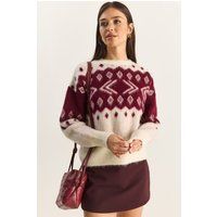 Gemusterter Fair-Isle-Strickpullover