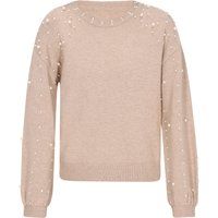 Eleganter Strickpullover mit Perlenverzierung