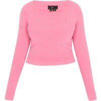Funkelnder kurzer Flauschpullover