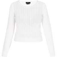 Eleganter Strickpullover mit Rüschendetails